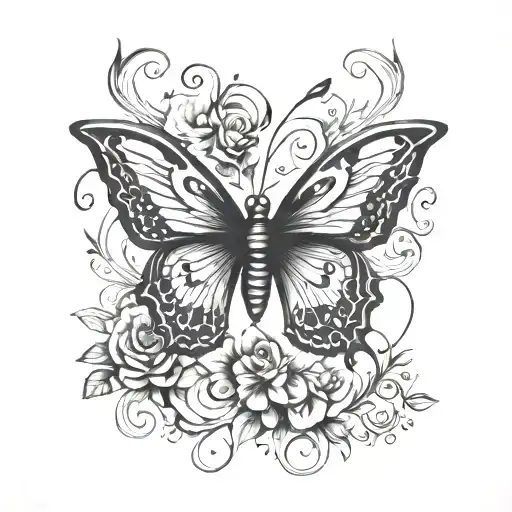 Slut Butterfly tattoo design idea