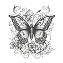 Slut Butterfly tattoo design idea