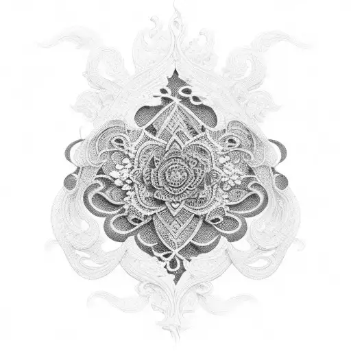 Lace neck tattoo tattoo design idea
