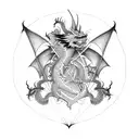 A mathematical equation transformed into a dragon tattoo tattoo design idea