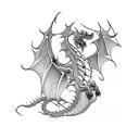 A mathematical equation transformed into a dragon tattoo tattoo design idea