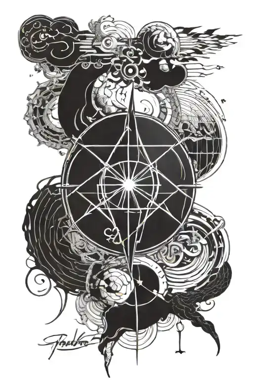 Pink Floyd's lyrics: 'The sun is the same in a relative way, but you're older.' Passage of time, the constancy of sun tattoo design idea