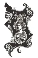 qos queen of spades symbol tattoo design idea
