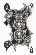 qos queen of spades symbol tattoo design idea
