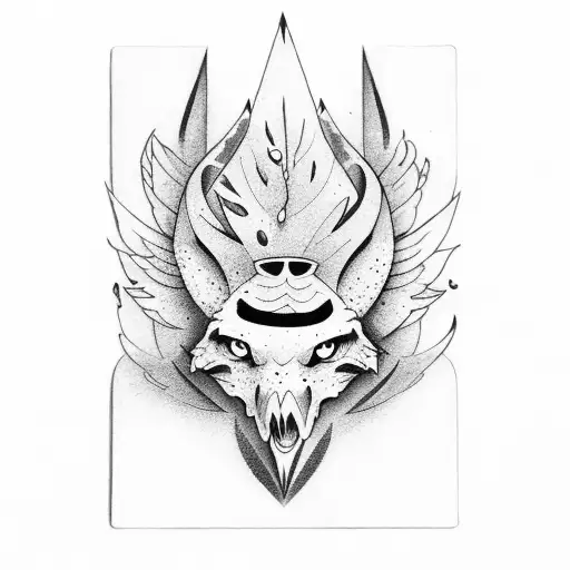 cards with haha around them tattoo design idea