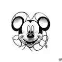 Mickey mouse  tattoo design idea