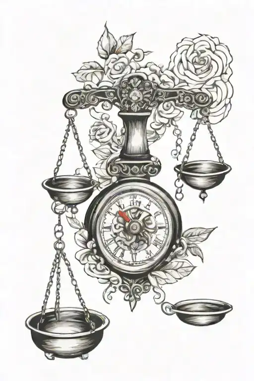 weight scale tattoo design idea