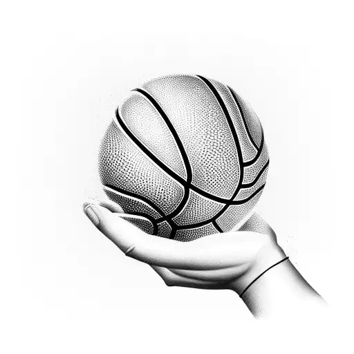 Basketball player dribbling a computer mouse tattoo design idea