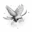 doves flying to sky tattoo design idea