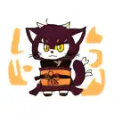 Samurai cat tattoo design idea