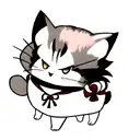 Samurai cat tattoo design idea