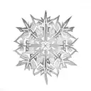 snowflake tattoo design idea