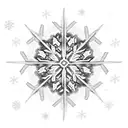 snowflake tattoo design idea