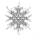 snowflake tattoo design idea