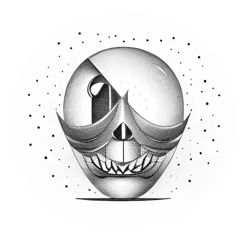 A theatrical mask merging with an hourglass, symbolizing the passage of time in the actor's life tattoo design idea