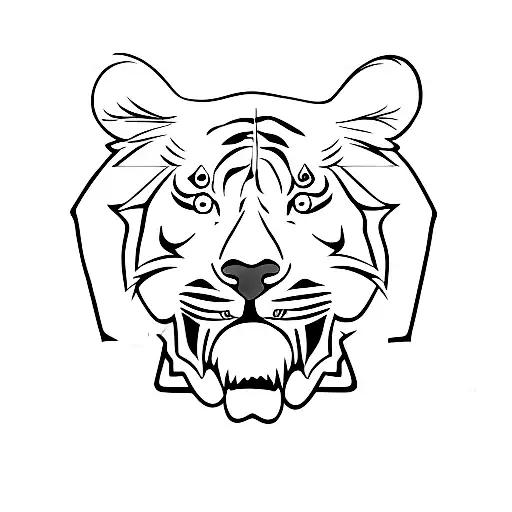 tiger cheerleader tattoo design idea