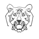 tiger cheerleader tattoo design idea