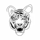 tiger cheerleader tattoo design idea