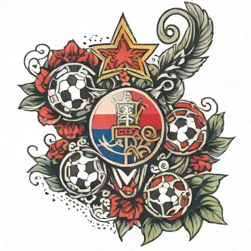 CSKA football fans tattoo design idea