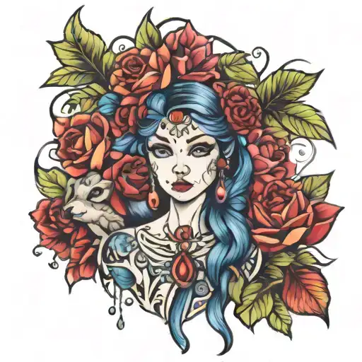 Owen, Makenna, Tate Ruby sapphire tattoo design idea