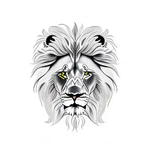 Lion with 3 heads tattoo design idea