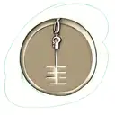 Text: "Property of Washito" in a flowing script that's elegant and personal. Symbol: A small, stylized lock and key, pos tattoo design idea