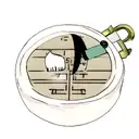 Text: "Property of Washito" in a flowing script that's elegant and personal. Symbol: A small, stylized lock and key, pos tattoo design idea