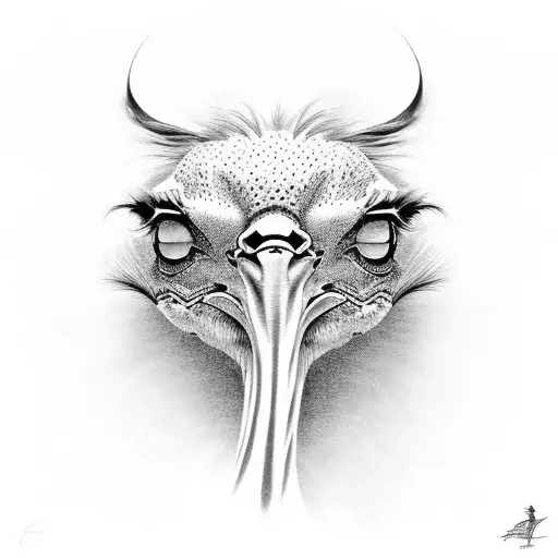 ostrich tattoo design idea