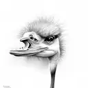 ostrich tattoo design idea