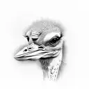 ostrich tattoo design idea