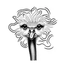 ostrich tattoo design idea