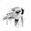 ostrich tattoo design idea