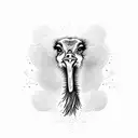 ostrich tattoo design idea