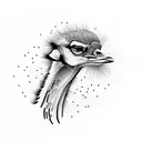 ostrich tattoo design idea