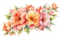 April, June, and July birth flowers tattoo design idea