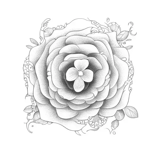 pandora box and flowers tattoo design idea