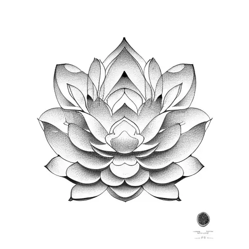 An elegant lotus flower with Chinese calligraphy characters flowing through its petals, inspired by the beauty of Shanghai's traditional art forms tattoo design idea