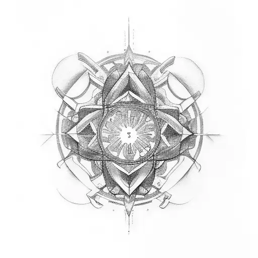 Design a tattoo featuring your favorite object in a black-grey style tattoo design idea