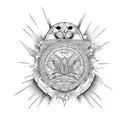 Design a tattoo featuring your favorite object in a black-grey style tattoo design idea