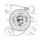 space, time, infinity, perseverance  tattoo design idea