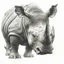 rhino standing strong amidst tattoo design idea