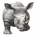 rhino standing strong amidst tattoo design idea