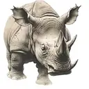rhino standing strong amidst tattoo design idea