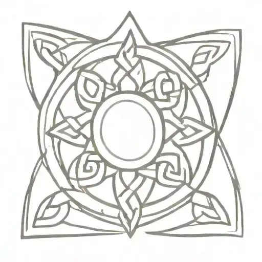 Celtic knot shield tattoo design idea