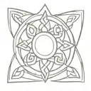 Celtic knot shield tattoo design idea