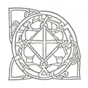 Celtic knot shield tattoo design idea