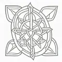 Celtic knot shield tattoo design idea