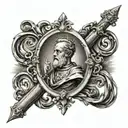 saint peter cross desgin tattoo design idea