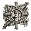 saint peter cross desgin tattoo design idea