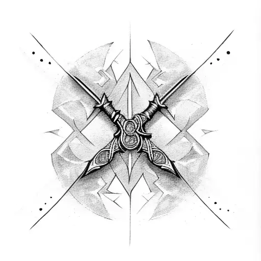 3 swords tattoo design idea
